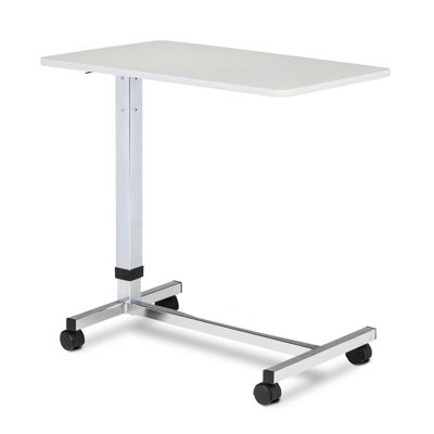 Clinton Over Bed Table, H-Base, Gray Top