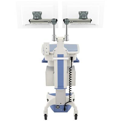 Penlon AccessPoint™ Dual Monitor Workstation on Wheels