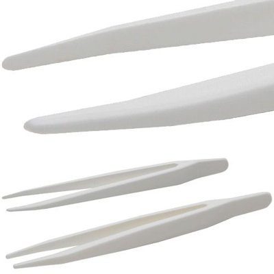 Dynalon Products Azlon PMP Round/Sharp Tweezer Forceps, 115 - 250mm