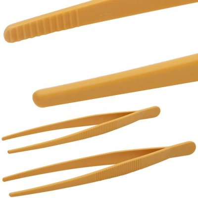 Dynalon Products Azlon PMP Round/Sharp Tweezer Forceps, 115 - 250mm