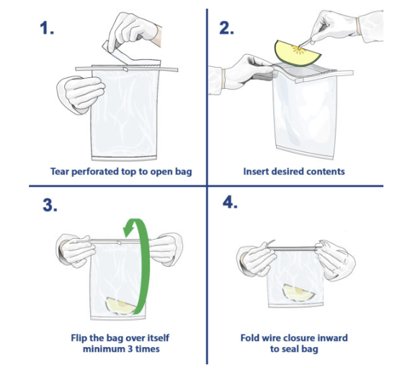 MTC Bio Flip ‘n Fold™ Sterile Sampling Bags