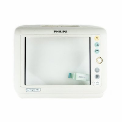 Philips SureSigns VS3 Patient Monitor Front Screen Bezel Panel Buttons &amp; Overlay
