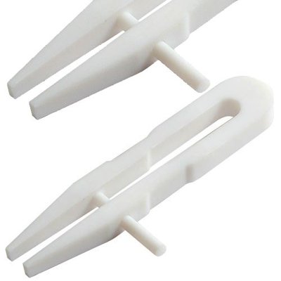 Dynalon Products PTFE Square/Sharp Tweezer Forceps, 100 - 200mm
