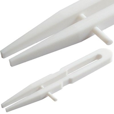 Dynalon Products PTFE Square/Sharp Tweezer Forceps, 100 - 200mm