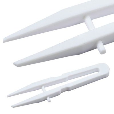 Dynalon Products PTFE Square/Sharp Tweezer Forceps, 100 - 200mm