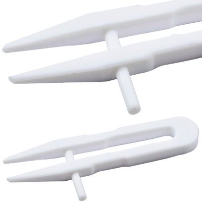 Dynalon Products PTFE Square/Sharp Tweezer Forceps, 100 - 200mm