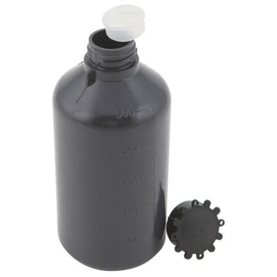 Dynalon Products Grey Narrow Mouth Graduated LDPE Bottle with Neck Insert