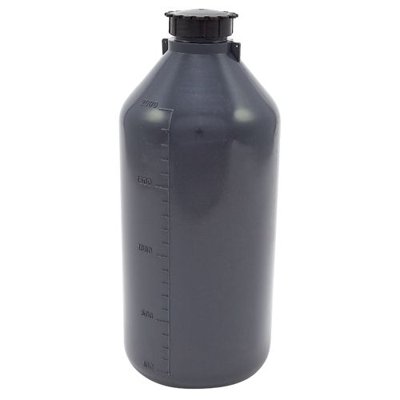 Dynalon Products Grey Narrow Mouth Graduated LDPE Bottle with Neck Insert