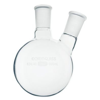 Heavy Wall Two-Neck Round Bottom Flasks, 20° Outer Angled