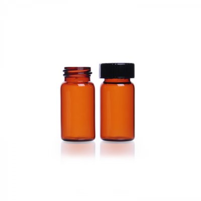KIMBLE® Amber Screw Thread Vials, Attached Closures