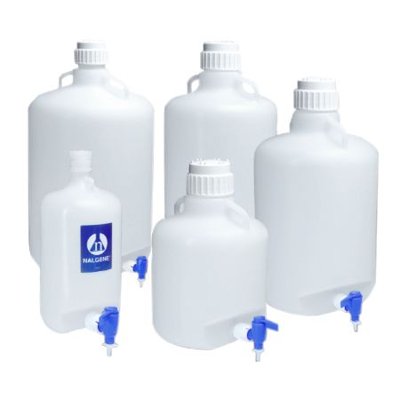 Nalgene® Low-Density Polyethylene Carboys with Spigot and Handles