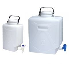 Nalgene® Polyethylene Rectangular High-Density Carboys with Spigot and Handle