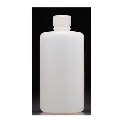 Narrow Mouth Plastic Laboratory Grade Bottles with Closures, High Density Polyethylene (HDPE)
