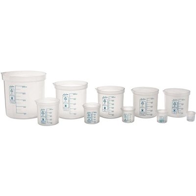 Dynalon Products Polypropylene Beaker Set, Printed, Square Ratio Design