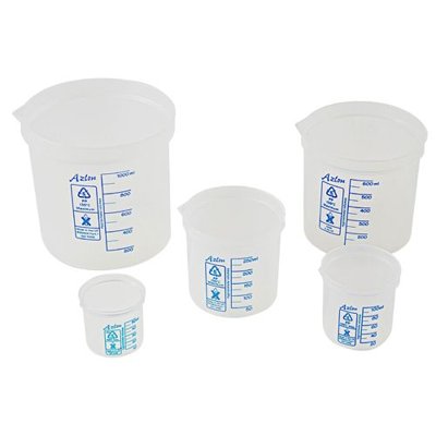 Dynalon Products Polypropylene Beaker Set, Printed, Square Ratio Design