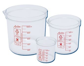 Polypropylene Beaker Set, Printed, Square Ratio Design