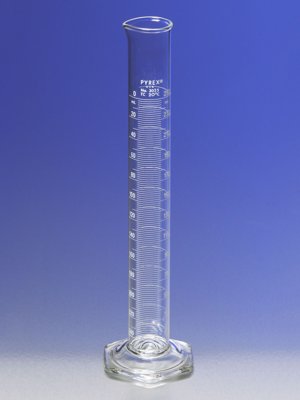 PYREX® Single Metric Scale Graduated Lifetime Red™ Cylinders, To Contain
