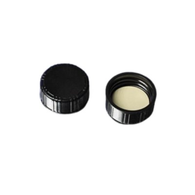 Reusable Phenolic Threaded Screw Caps, PTFE Liner