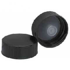 WHEATON® Black Phenolic Screw Caps, PolyCone Liner