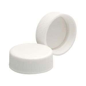 WHEATON® White Polypropylene Screw Caps, PTFE Liner