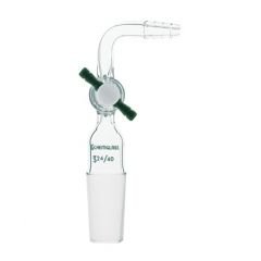 90° Inner Joint Flow-Control Adapter & PTFE Stopcock