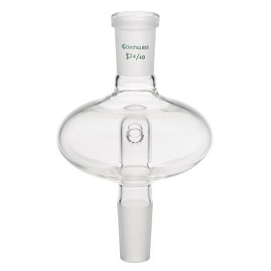 Elliptical Rotary Evaporator Bump Trap with Drain Holes