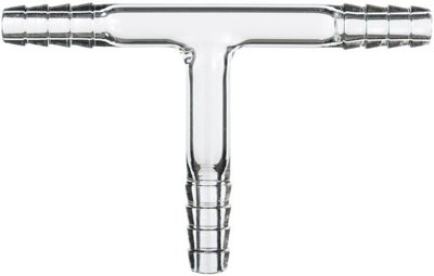Glass 3/8" Hose Barb Tee Adapter