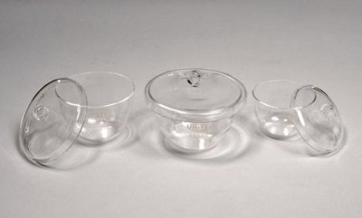 Glass Crucibles with Lids, 15 - 150mL