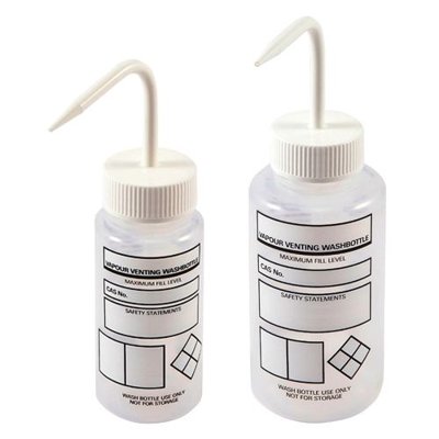 Dynalon Products LDPE GHS Wide Mouth Multilingual Wash Bottles