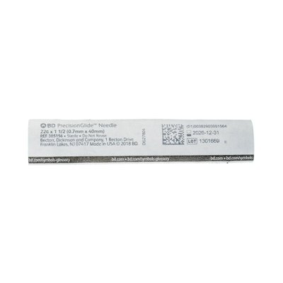NDC PrecisionGlide™ Hypodermic Needles with Regular Bevel, Sterile