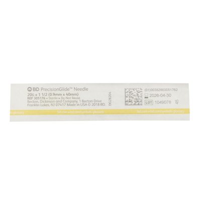 NDC PrecisionGlide™ Hypodermic Needles with Regular Bevel, Sterile