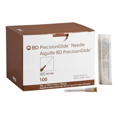 NDC PrecisionGlide™ Hypodermic Needles with Regular Bevel, Sterile