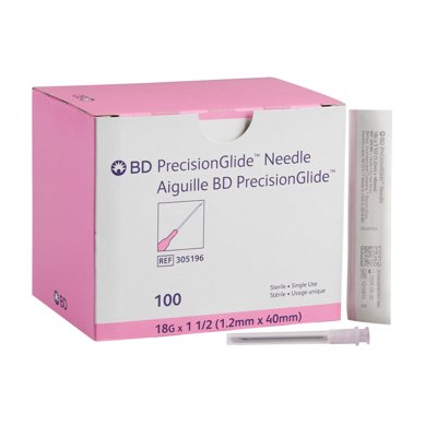 NDC PrecisionGlide™ Hypodermic Needles with Regular Bevel, Sterile