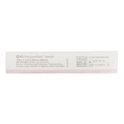 NDC PrecisionGlide™ Hypodermic Needles with Regular Bevel, Sterile