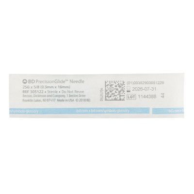 NDC PrecisionGlide™ Hypodermic Needles with Regular Bevel, Sterile