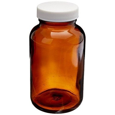 Precleaned & Certified Amber Wide Mouth Packers, Assembled with Open Top White Polypropylene Closures, Septum and Certificate of Analysis