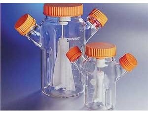 PYREX® Glass Spinner Flask Complete Set, Baffled/Angled Sidearms
