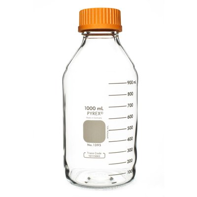 Corning PYREX® Round Media Storage Bottles, Screw Cap