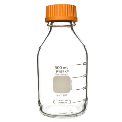 Corning PYREX® Round Media Storage Bottles, Screw Cap