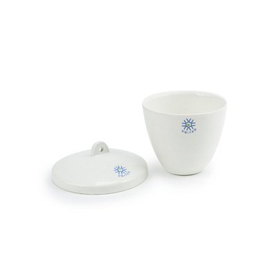 Tall Form Porcelain Crucibles with Lids, 1.3 - 250mL