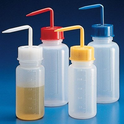 Wide Mouth Wash Bottles, Screw Cap