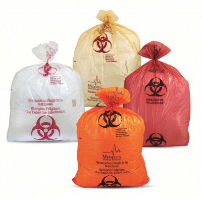 Autoclavable Biohazard Polypropylene Waste Bags with Indicator