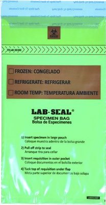 Elkay Plastics Lab-Seal® Tamper-Evident 3-Wall Specimen Bags