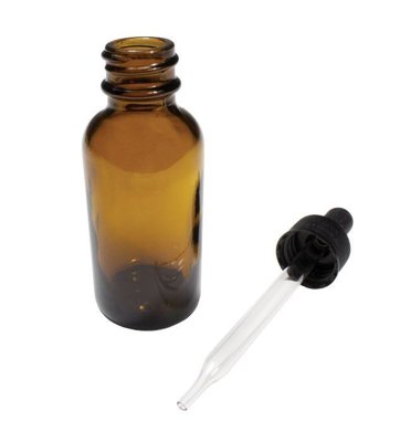 United Scientific Amber Boston Round Bottles With Dropper