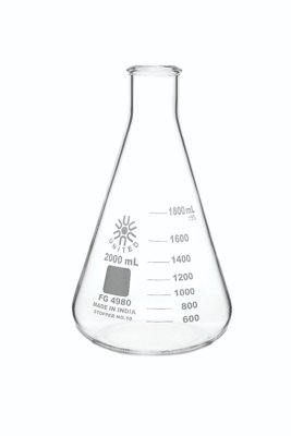 United Scientific Narrow Mouth Erlenmeyer Flasks, Borosilicate Glass, 10mL - 5000mL