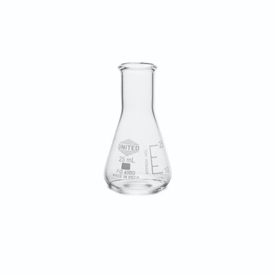 United Scientific Narrow Mouth Erlenmeyer Flasks, Borosilicate Glass, 10mL - 5000mL