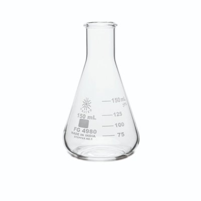 United Scientific Narrow Mouth Erlenmeyer Flasks, Borosilicate Glass, 10mL - 5000mL