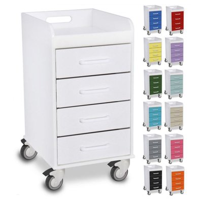 TrippNT Polyethylene, Compact, 4-Drawer Locking Cart