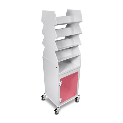 TrippNT PVC Tall Slanted Suture Cart with Bulk Storage Area