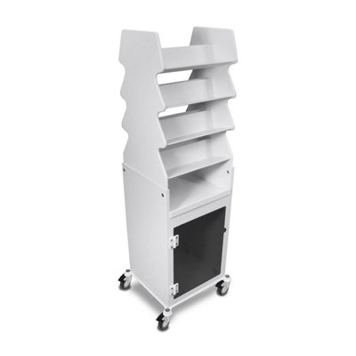 TrippNT PVC Tall Slanted Suture Cart with Bulk Storage Area